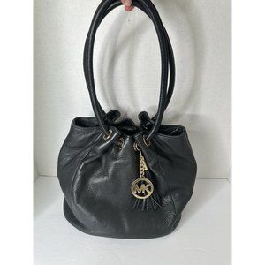 Michael Kors East West Leather Ring Tote Purse Black Medium Brand New